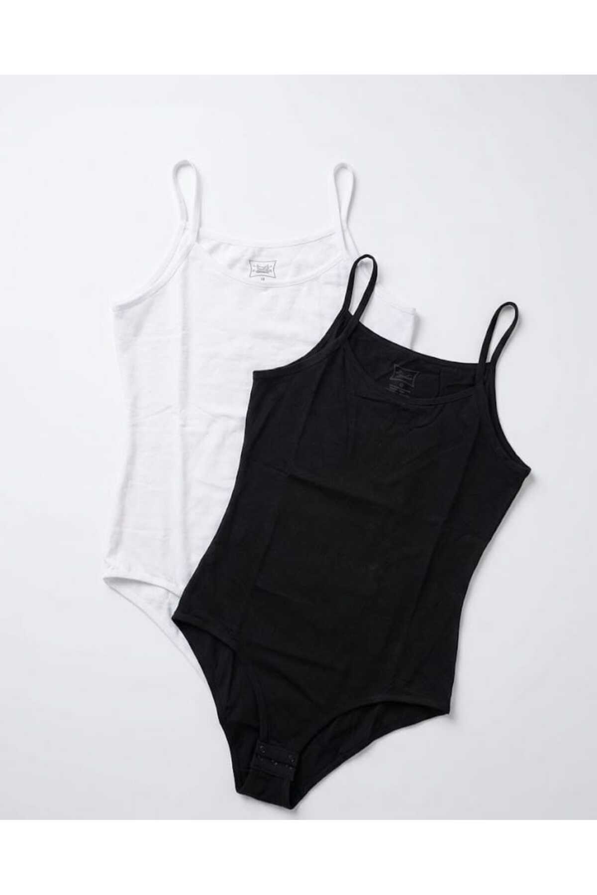 İp Askılı Çıtçıtlı Body Atlet — 2'li Set