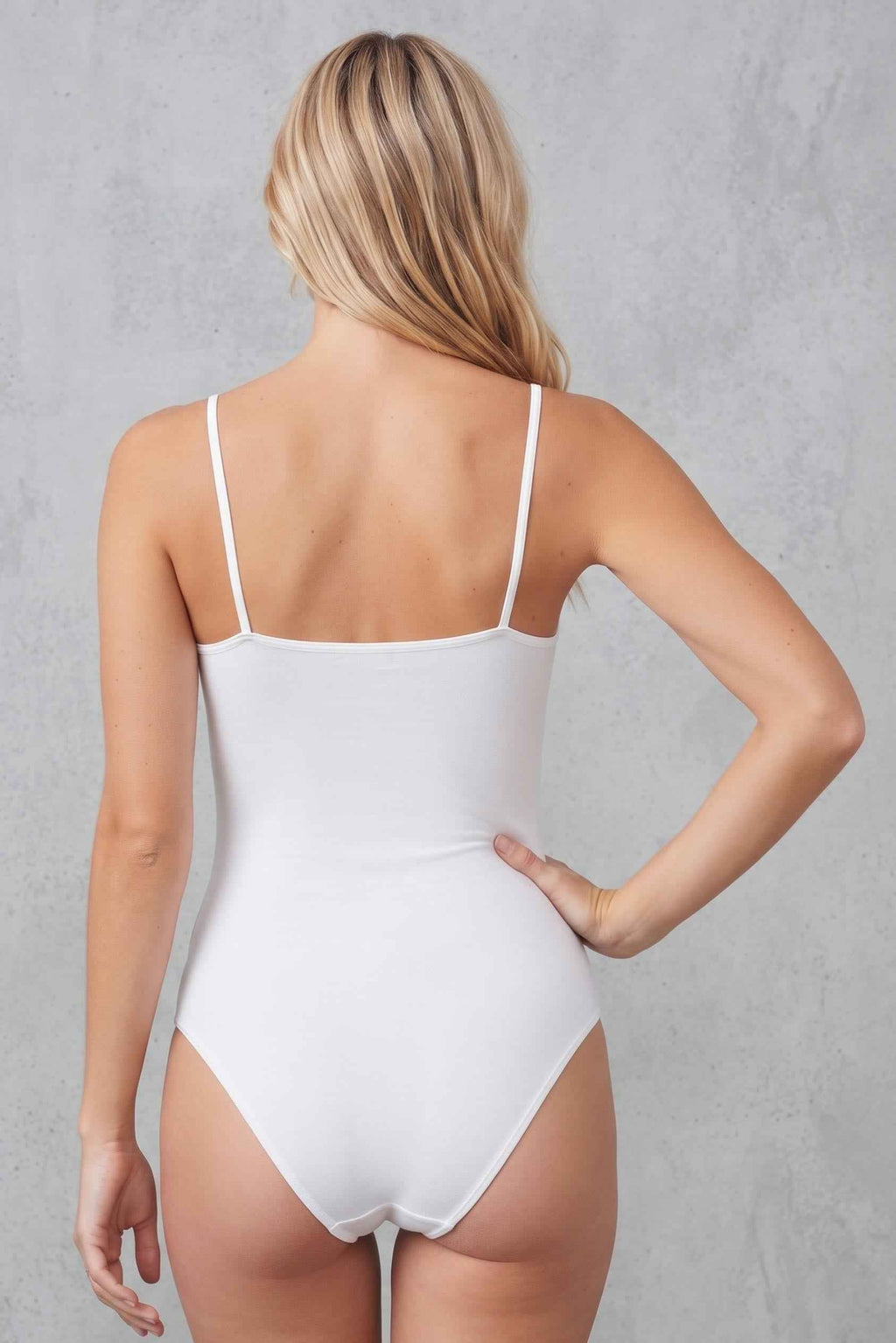 İp Askılı Likralı Çıtçıtlı Body Atlet